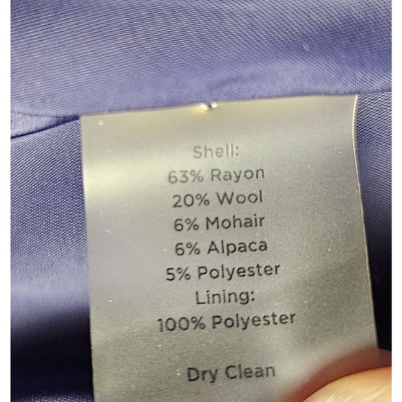 Talbots Womens 16P Alpaca Wool Mohair Tweed Blazer Purple Jacket Quiet Luxury - Picture 7 of 9